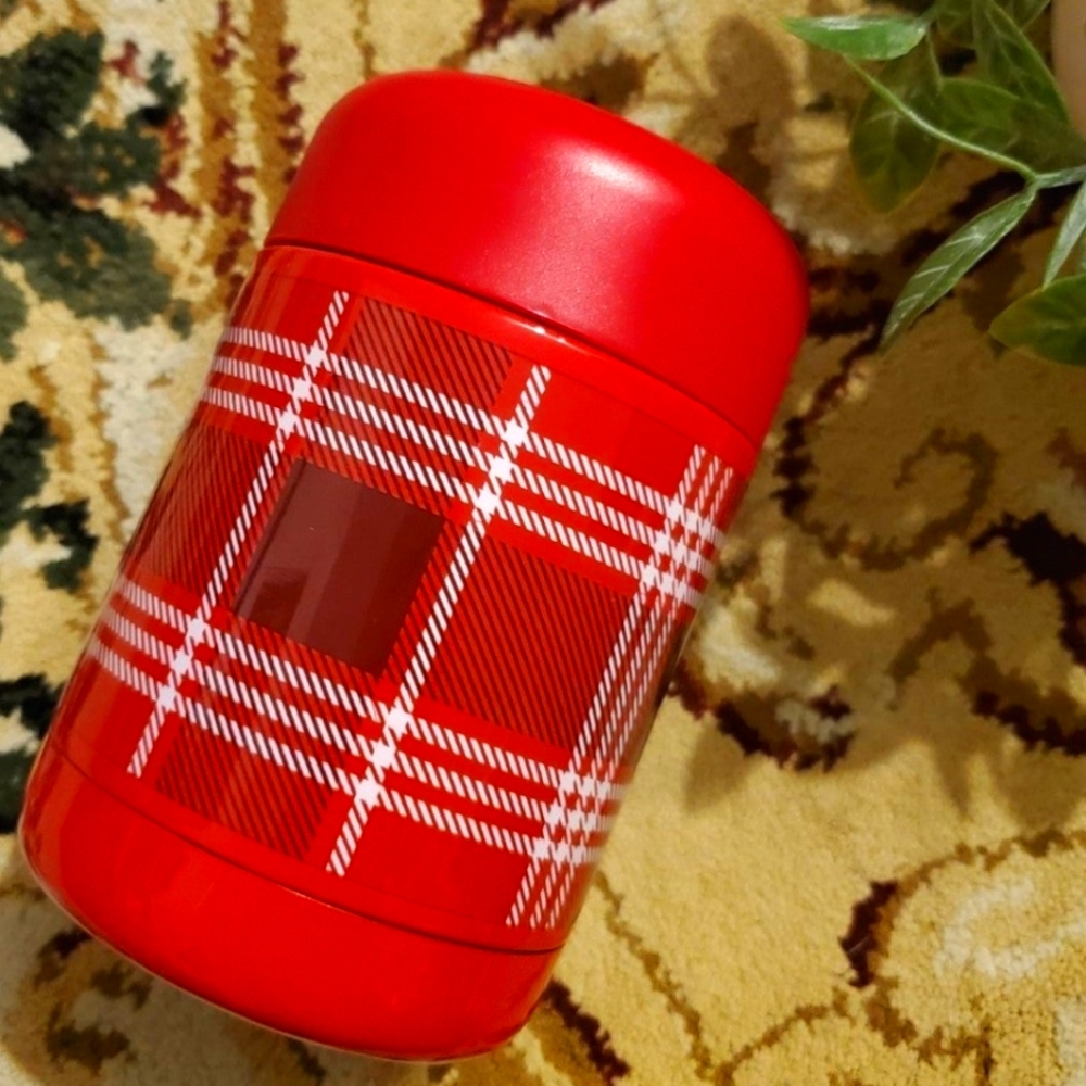 Plaid Thermos
